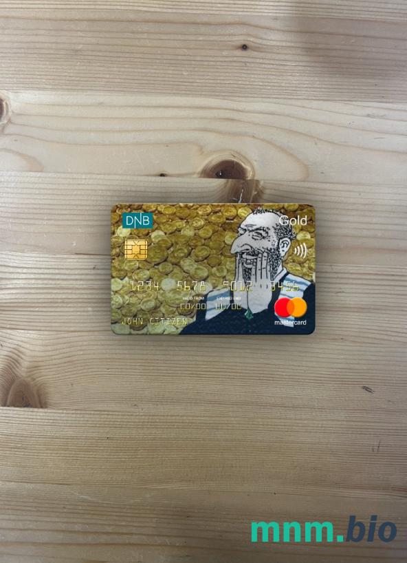 Norway DNB bank mastercard gold wygląd fotograficzny skan PSD + zdjęcie